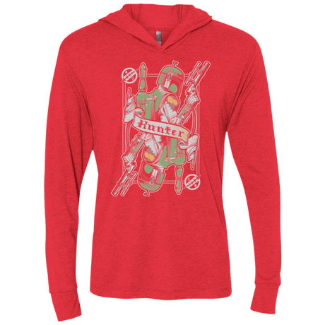 T-Shirts Vintage Red / X-Small Hunter Triblend Long Sleeve Hoodie Tee