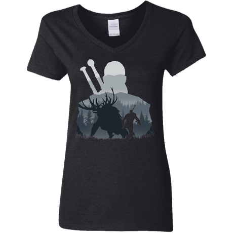 T-Shirts Black / S Hunter Women's V-Neck T-Shirt