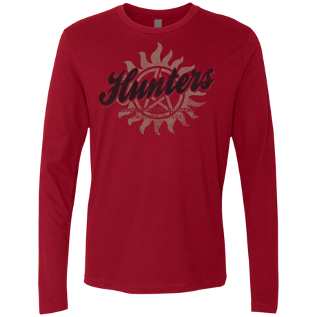 T-Shirts Cardinal / Small Hunters Academy Men's Premium Long Sleeve