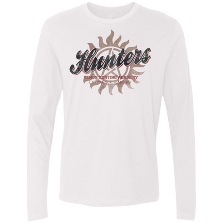 T-Shirts White / Small Hunters Academy Men's Premium Long Sleeve