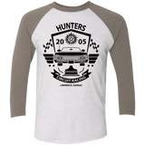 T-Shirts Heather White/Vintage Grey / X-Small Hunters Circuit Men's Triblend 3/4 Sleeve