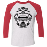 T-Shirts Heather White/Vintage Red / X-Small Hunters Circuit Men's Triblend 3/4 Sleeve