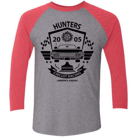T-Shirts Premium Heather/ Vintage Red / X-Small Hunters Circuit Men's Triblend 3/4 Sleeve