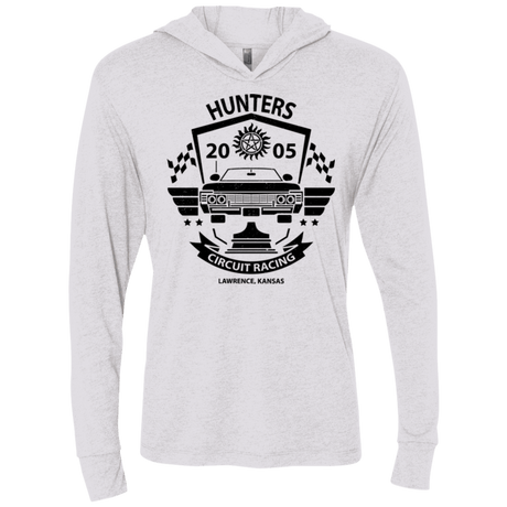 T-Shirts Heather White / X-Small Hunters Circuit Triblend Long Sleeve Hoodie Tee