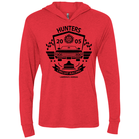T-Shirts Vintage Red / X-Small Hunters Circuit Triblend Long Sleeve Hoodie Tee