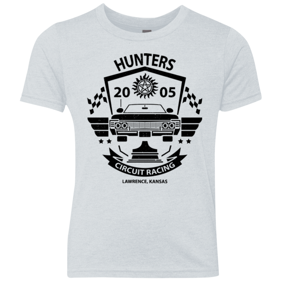 T-Shirts Heather White / YXS Hunters Circuit Youth Triblend T-Shirt