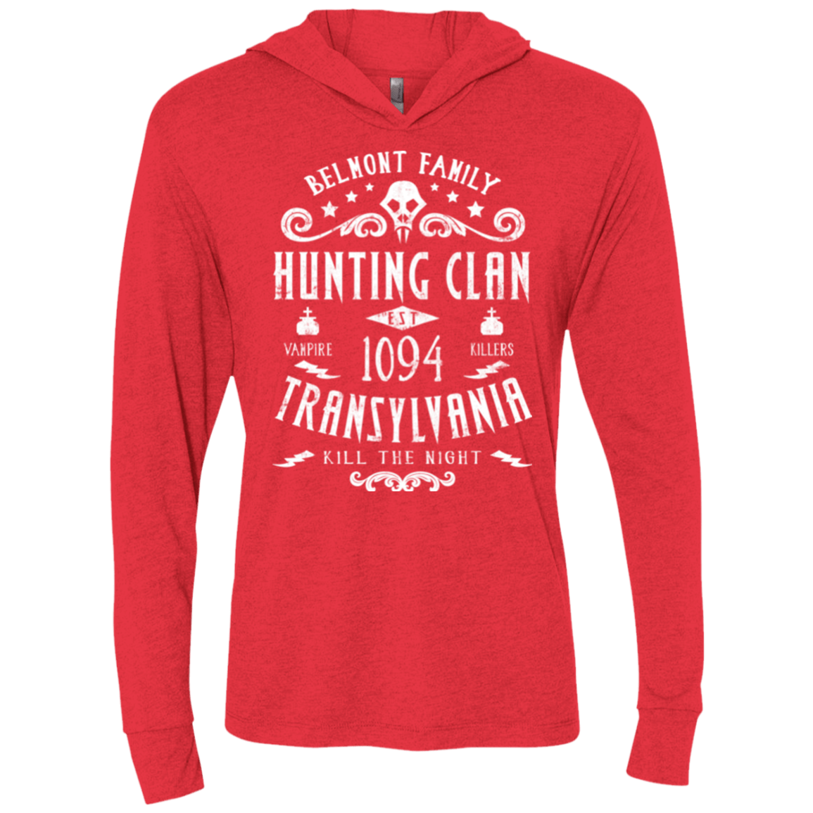 T-Shirts Vintage Red / X-Small Hunting Clan Triblend Long Sleeve Hoodie Tee