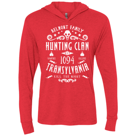 T-Shirts Vintage Red / X-Small Hunting Clan Triblend Long Sleeve Hoodie Tee