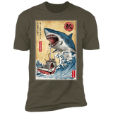T-Shirts Military Green / S Hunting the Shark in Japan Men's Premium T-Shirt