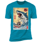 T-Shirts Turquoise / S Hunting the Shark in Japan Men's Premium T-Shirt
