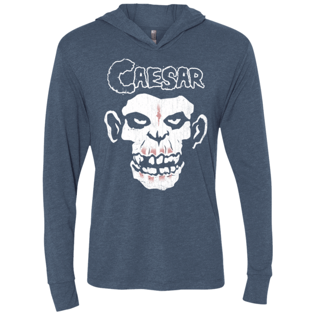 T-Shirts Indigo / X-Small Hybrid Moment Triblend Long Sleeve Hoodie Tee