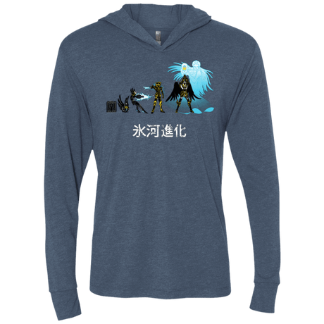 T-Shirts Indigo / X-Small Hyoga Evolution Triblend Long Sleeve Hoodie Tee