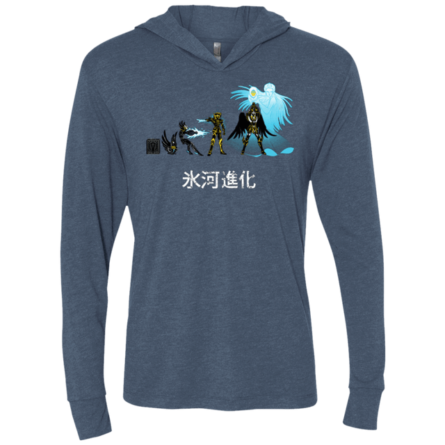 T-Shirts Indigo / X-Small Hyoga Evolution Triblend Long Sleeve Hoodie Tee