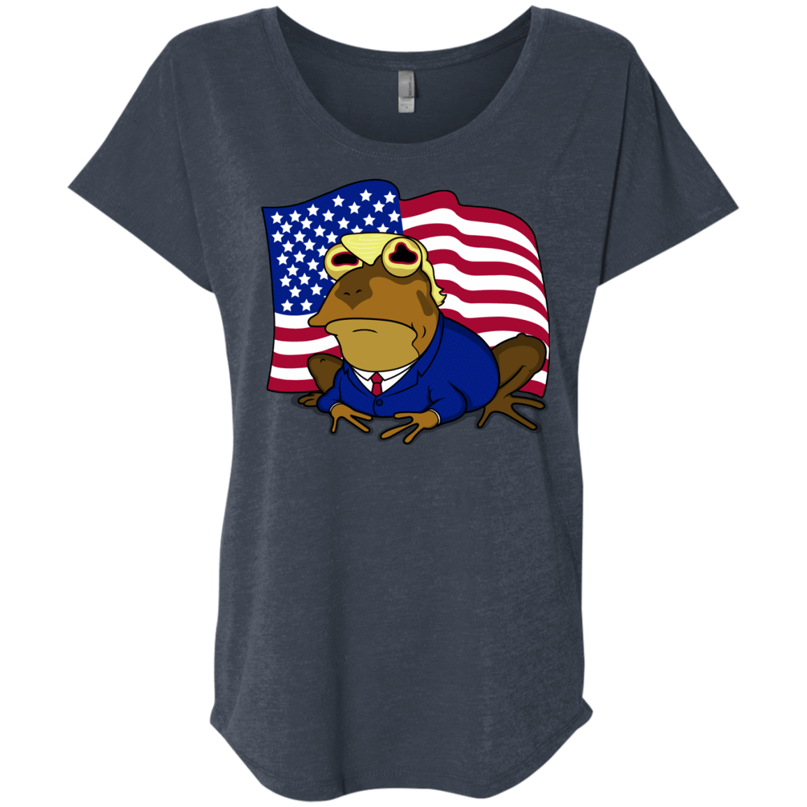 T-Shirts Vintage Navy / X-Small hypnotrump Triblend Dolman Sleeve