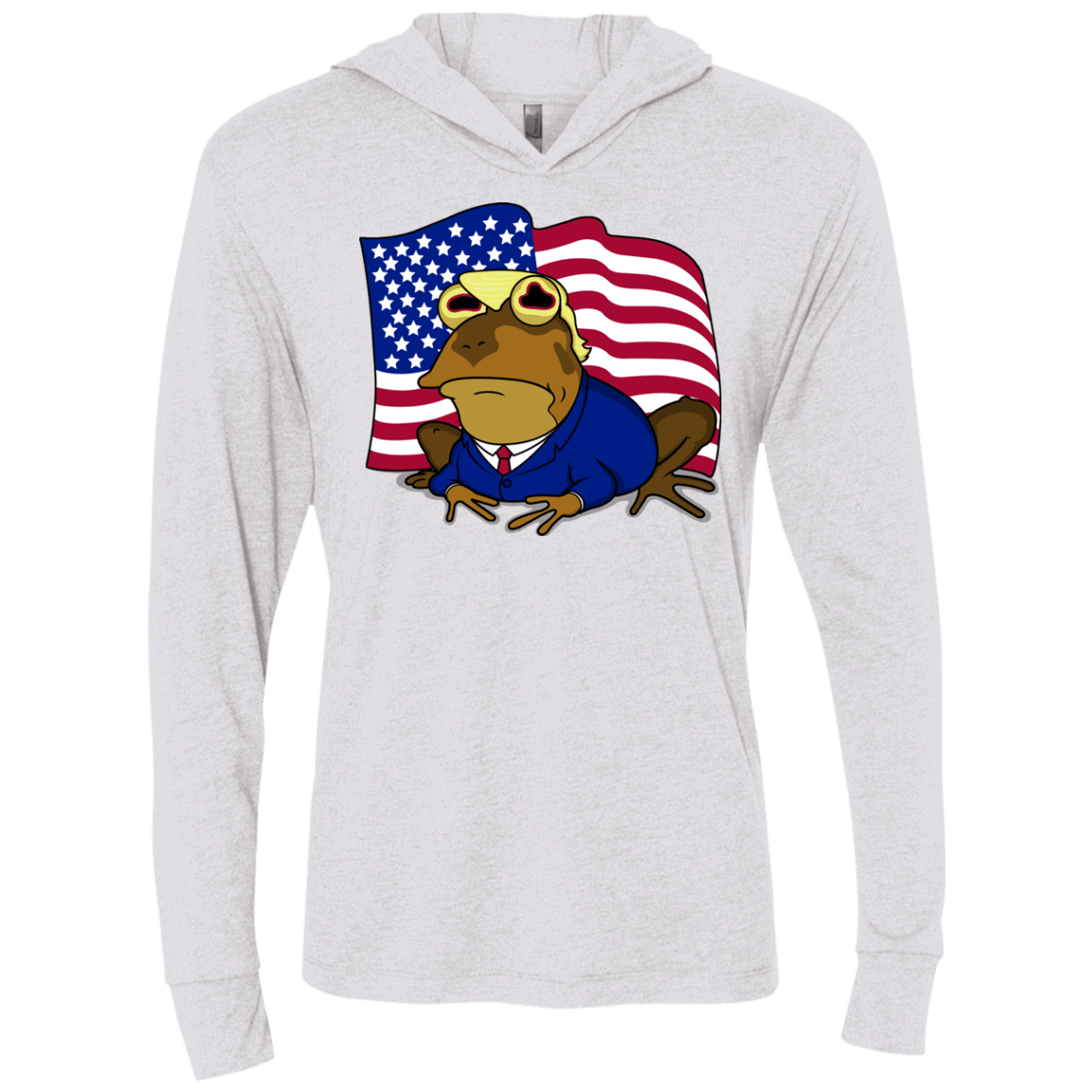 T-Shirts Heather White / X-Small hypnotrump Triblend Long Sleeve Hoodie Tee