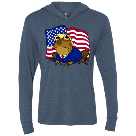 T-Shirts Indigo / X-Small hypnotrump Triblend Long Sleeve Hoodie Tee