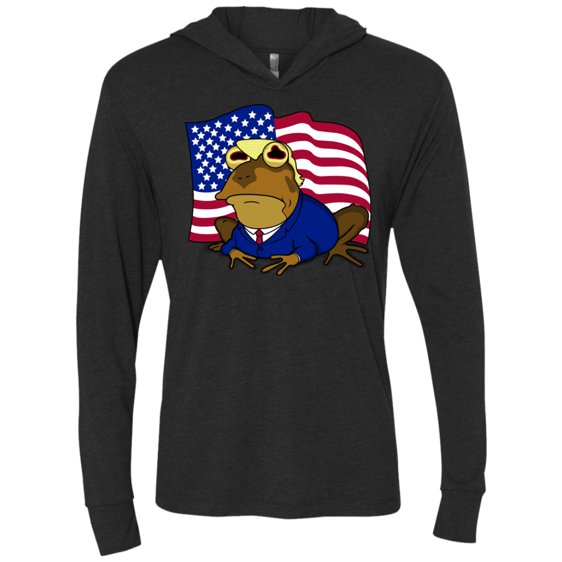 T-Shirts Vintage Black / X-Small hypnotrump Triblend Long Sleeve Hoodie Tee