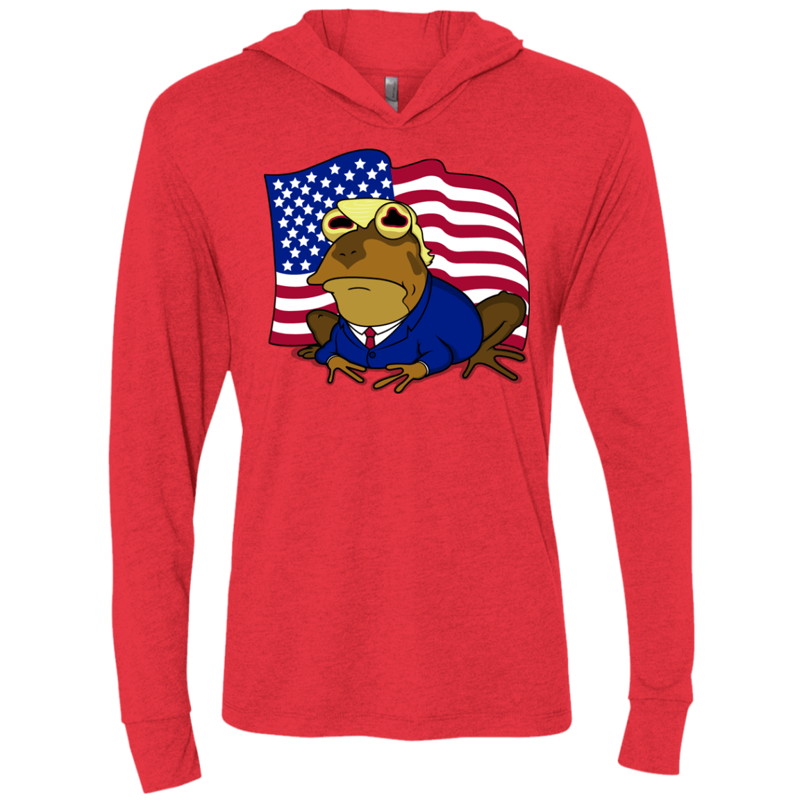 T-Shirts Vintage Red / X-Small hypnotrump Triblend Long Sleeve Hoodie Tee