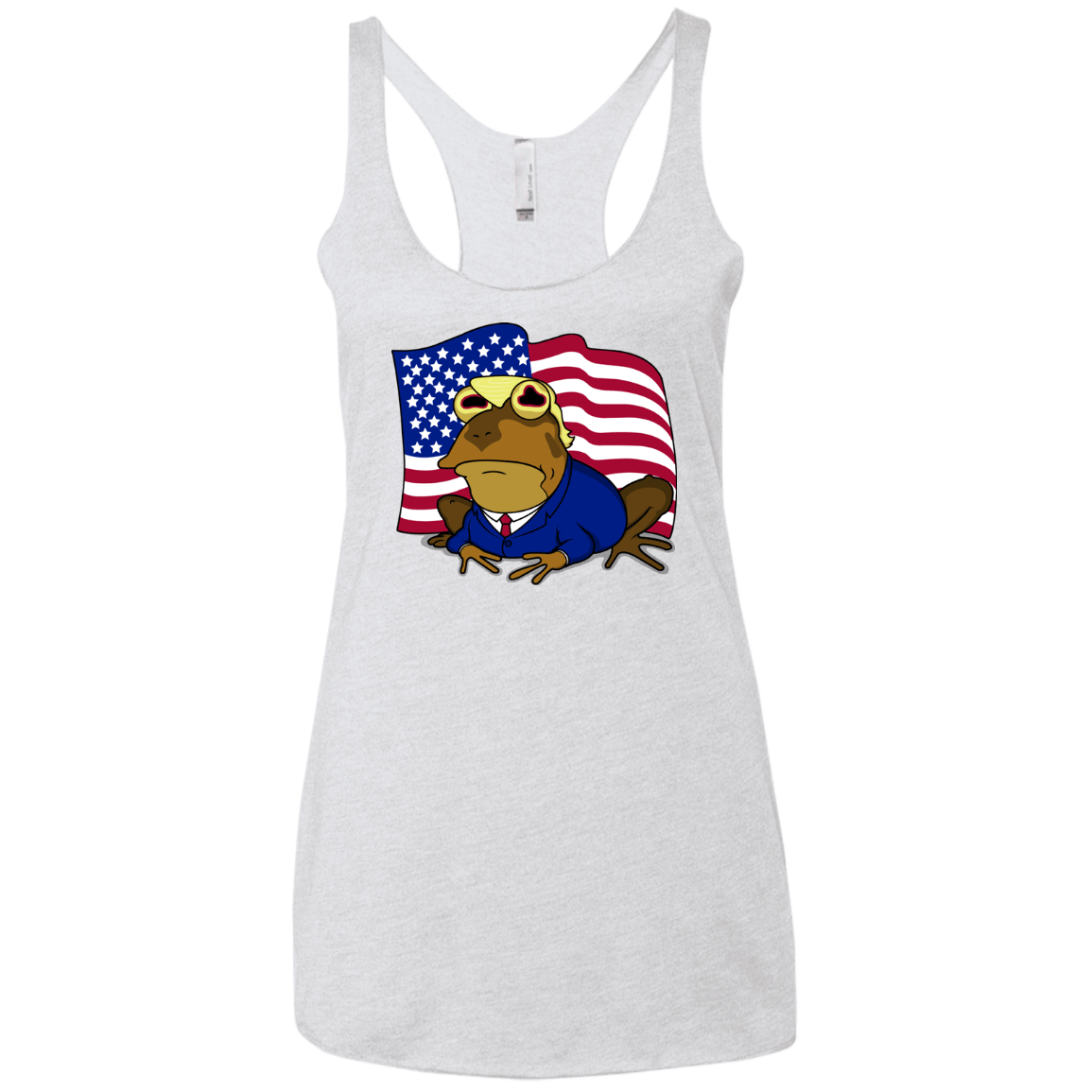 T-Shirts Heather White / X-Small hypnotrump Women's Triblend Racerback Tank