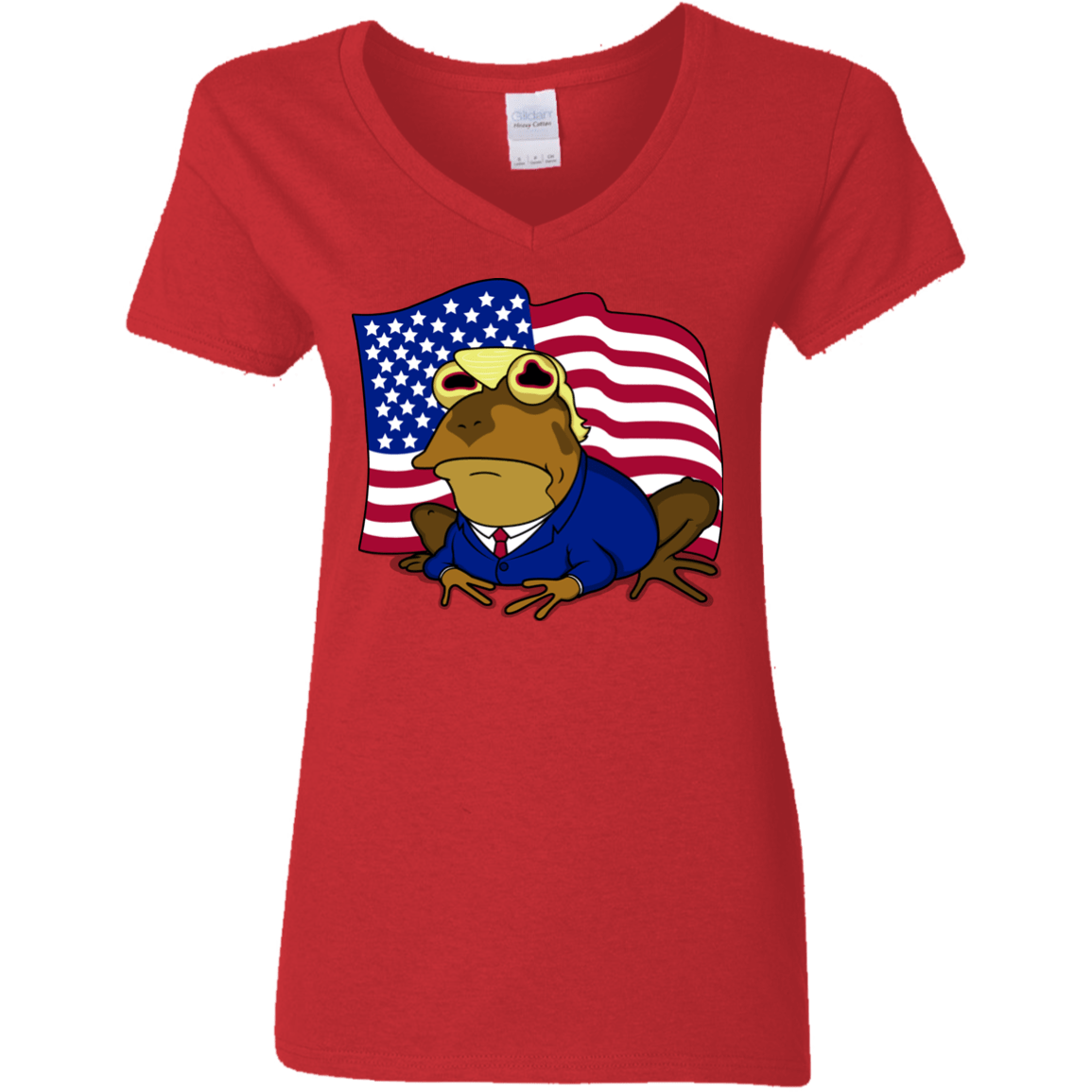 T-Shirts Red / S hypnotrump Women's V-Neck T-Shirt