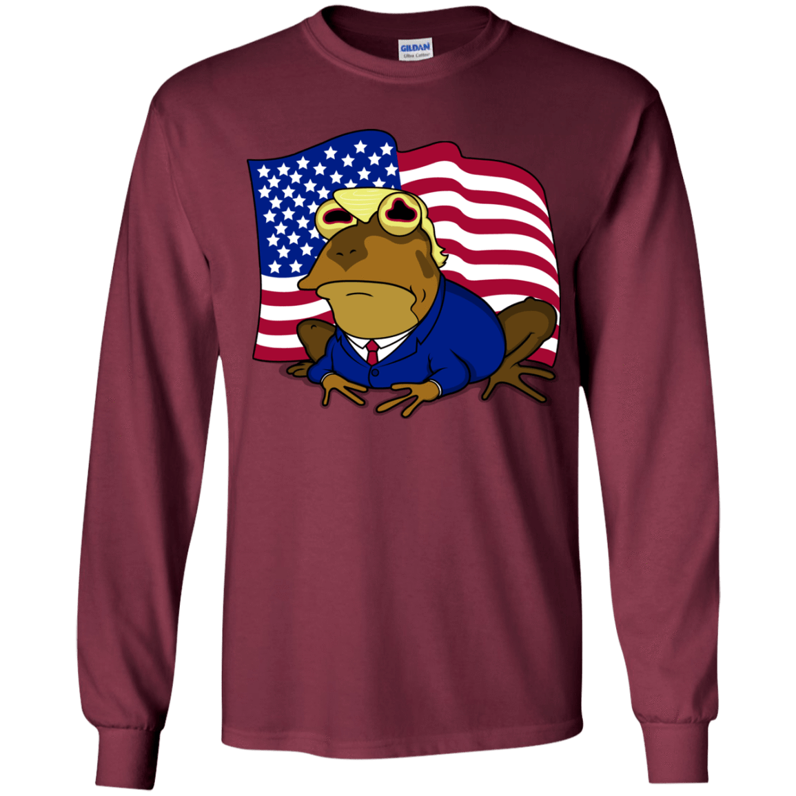 T-Shirts Maroon / YS hypnotrump Youth Long Sleeve T-Shirt