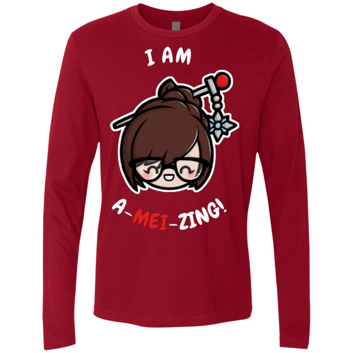 T-Shirts Cardinal / Small I Am A Mei Zing Men's Premium Long Sleeve