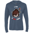 T-Shirts Indigo / X-Small I Am A Mei Zing Triblend Long Sleeve Hoodie Tee