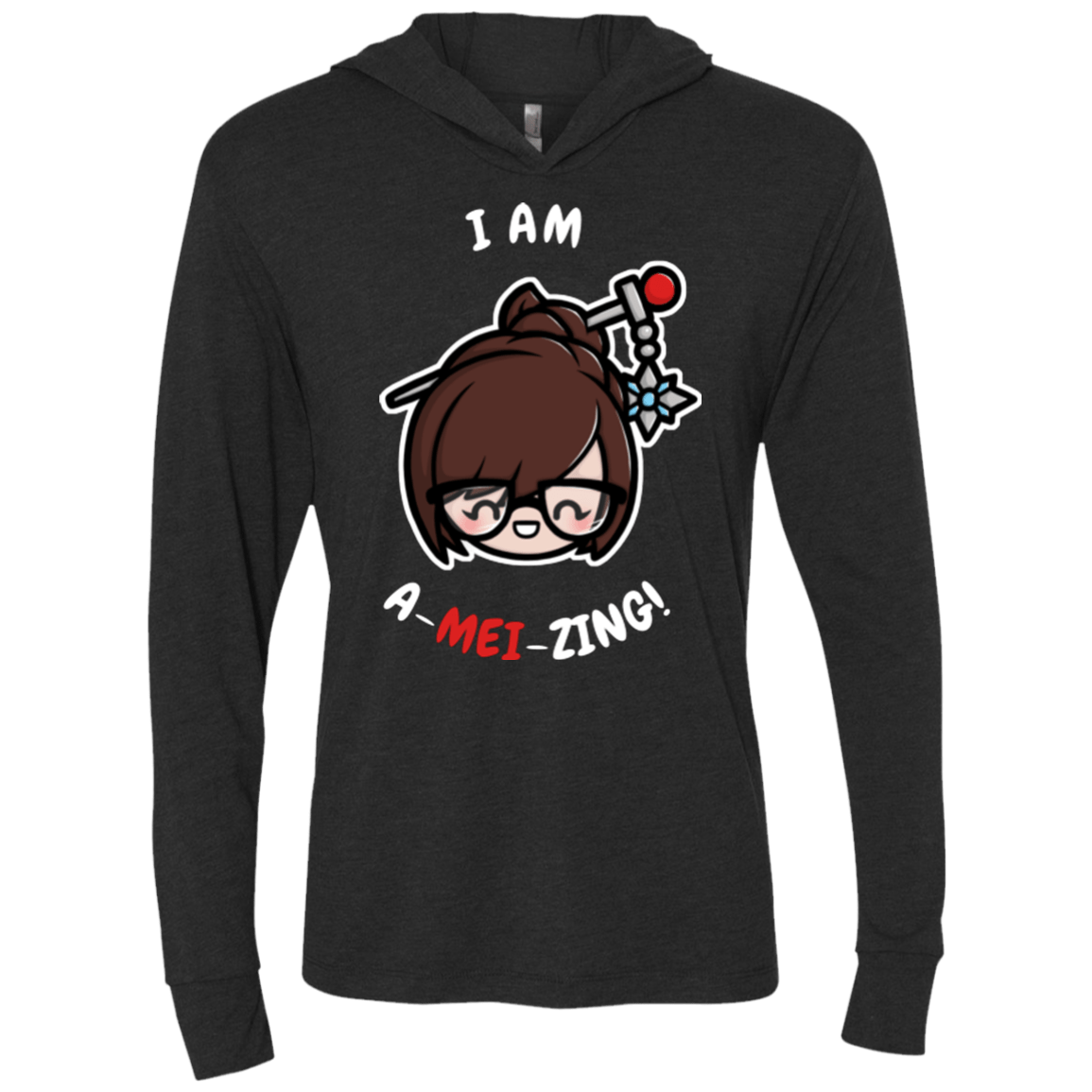 T-Shirts Vintage Black / X-Small I Am A Mei Zing Triblend Long Sleeve Hoodie Tee