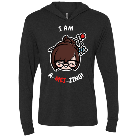 T-Shirts Vintage Black / X-Small I Am A Mei Zing Triblend Long Sleeve Hoodie Tee