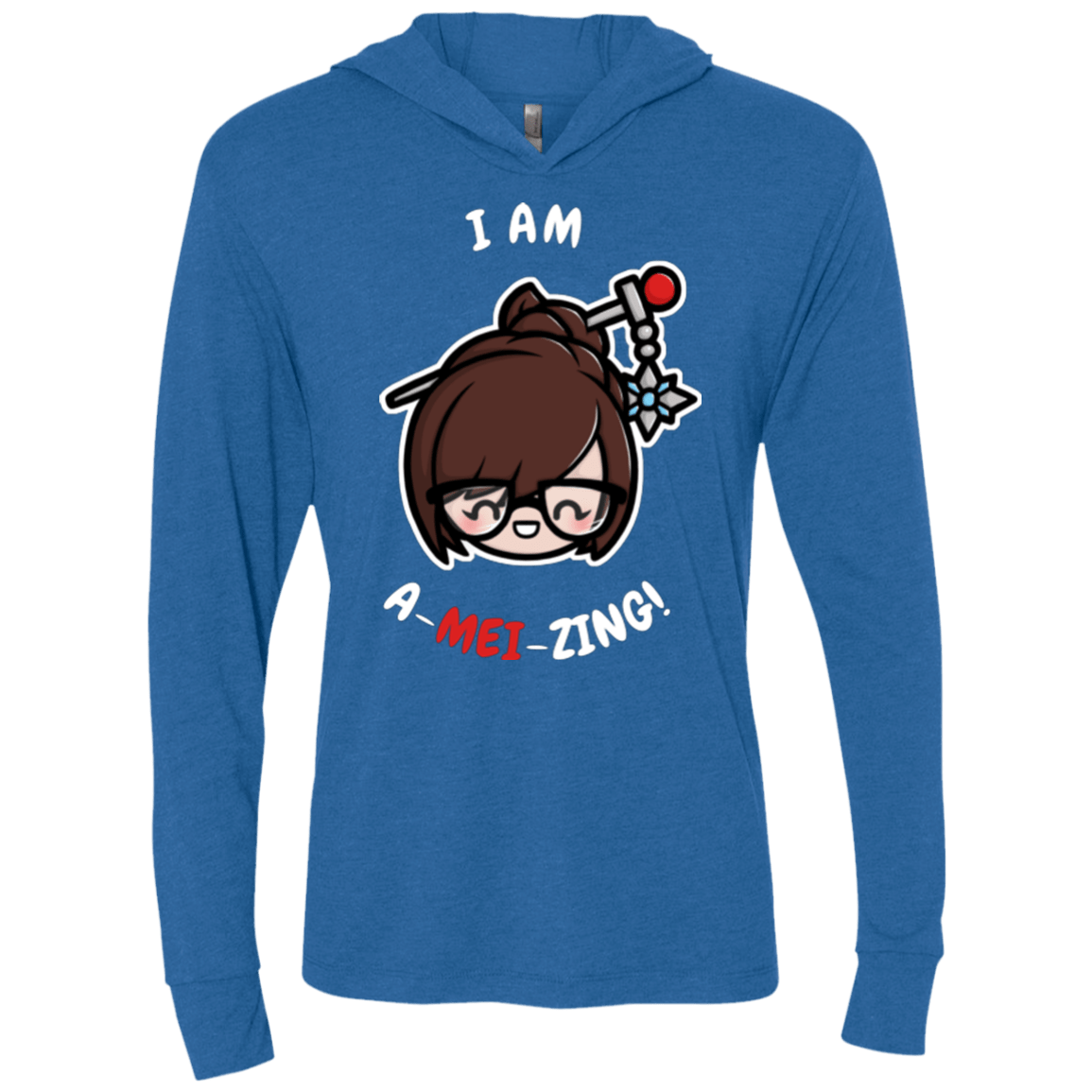 T-Shirts Vintage Royal / X-Small I Am A Mei Zing Triblend Long Sleeve Hoodie Tee