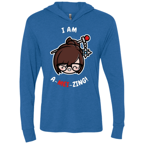 T-Shirts Vintage Royal / X-Small I Am A Mei Zing Triblend Long Sleeve Hoodie Tee