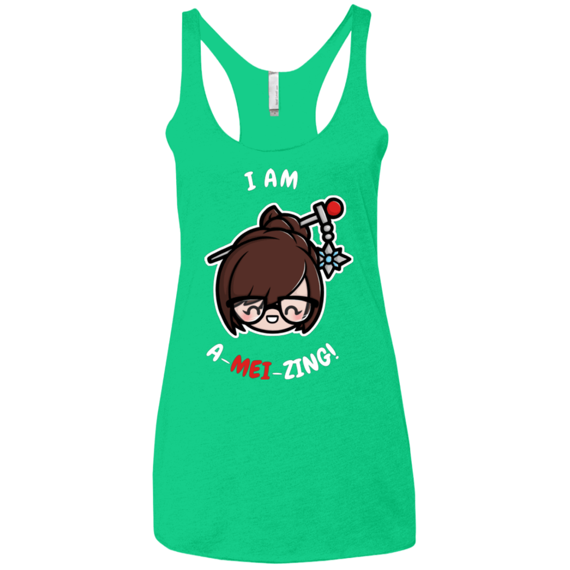 T-Shirts Envy / X-Small I Am A Mei Zing Women's Triblend Racerback Tank