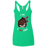 T-Shirts Envy / X-Small I Am A Mei Zing Women's Triblend Racerback Tank