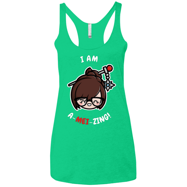 T-Shirts Envy / X-Small I Am A Mei Zing Women's Triblend Racerback Tank