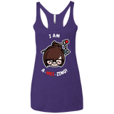 T-Shirts Purple / X-Small I Am A Mei Zing Women's Triblend Racerback Tank