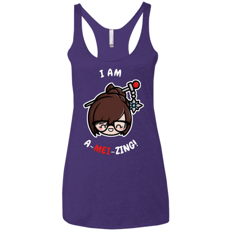 T-Shirts Purple / X-Small I Am A Mei Zing Women's Triblend Racerback Tank