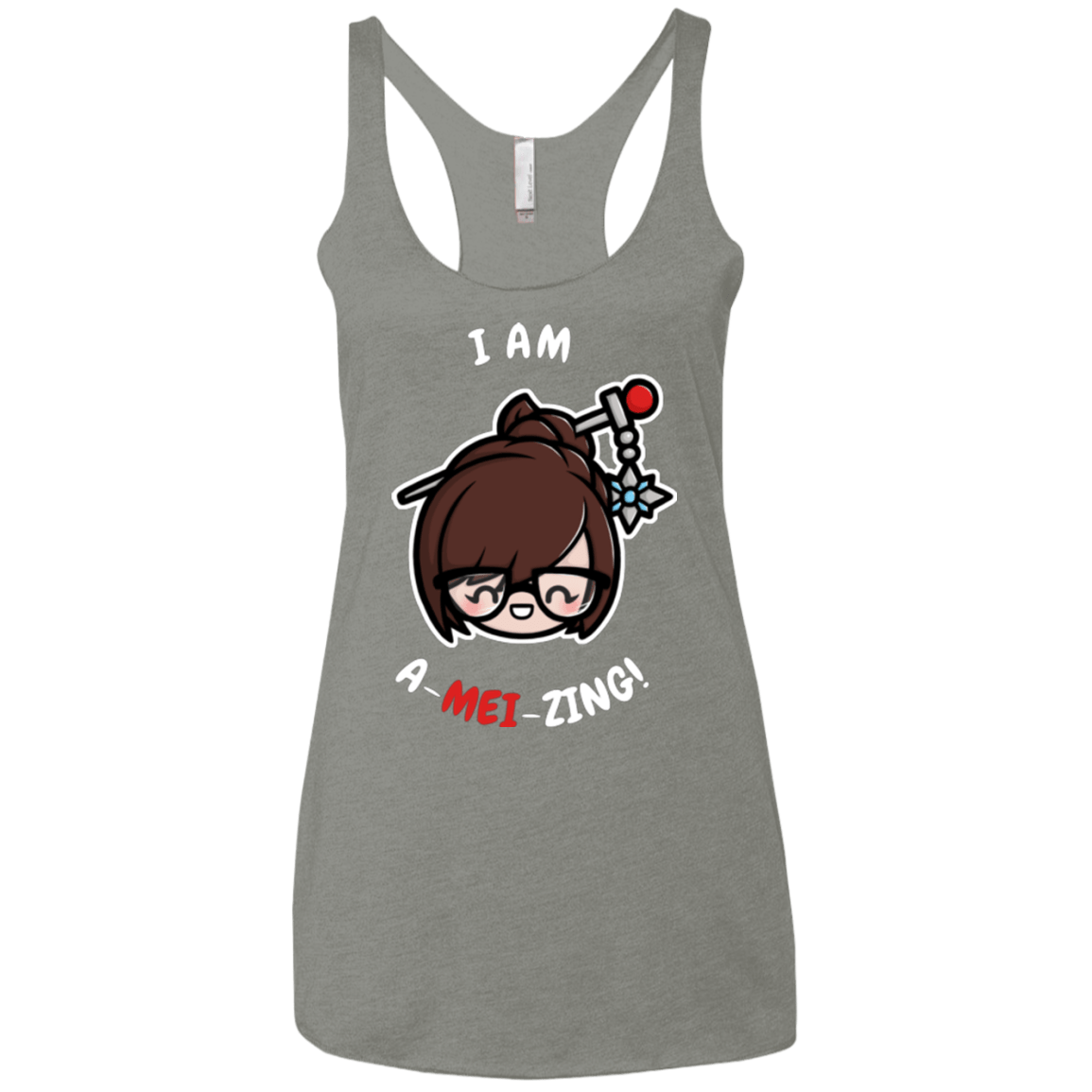 T-Shirts Venetian Grey / X-Small I Am A Mei Zing Women's Triblend Racerback Tank