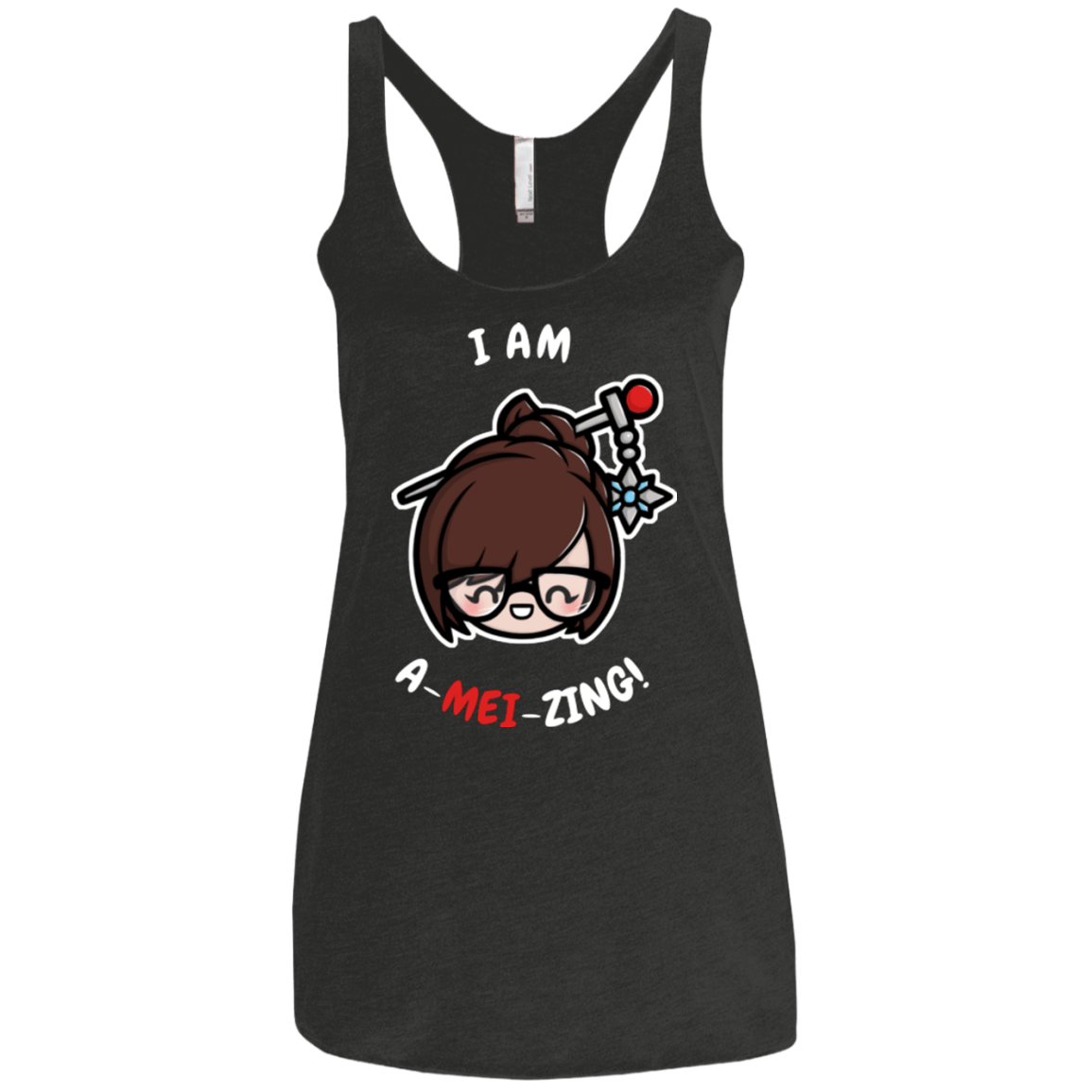 T-Shirts Vintage Black / X-Small I Am A Mei Zing Women's Triblend Racerback Tank