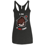 T-Shirts Vintage Black / X-Small I Am A Mei Zing Women's Triblend Racerback Tank