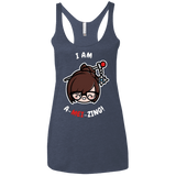 T-Shirts Vintage Navy / X-Small I Am A Mei Zing Women's Triblend Racerback Tank