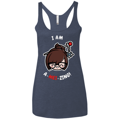 T-Shirts Vintage Navy / X-Small I Am A Mei Zing Women's Triblend Racerback Tank