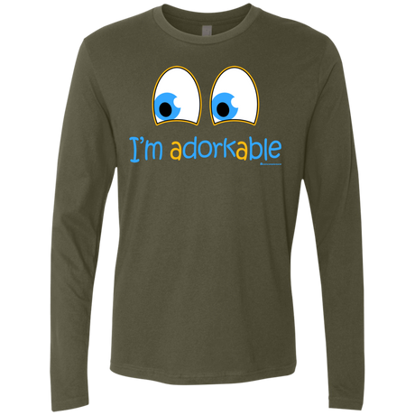 T-Shirts Military Green / Small I Am Adorkable Men's Premium Long Sleeve