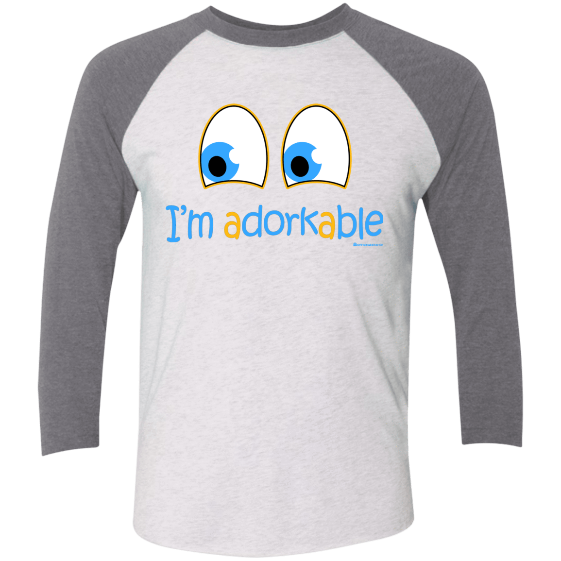 T-Shirts Heather White/Premium Heather / X-Small I Am Adorkable Triblend 3/4 Sleeve