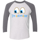 T-Shirts Heather White/Premium Heather / X-Small I Am Adorkable Triblend 3/4 Sleeve