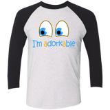 T-Shirts Heather White/Vintage Black / X-Small I Am Adorkable Triblend 3/4 Sleeve