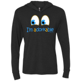 T-Shirts Vintage Black / X-Small I Am Adorkable Triblend Long Sleeve Hoodie Tee
