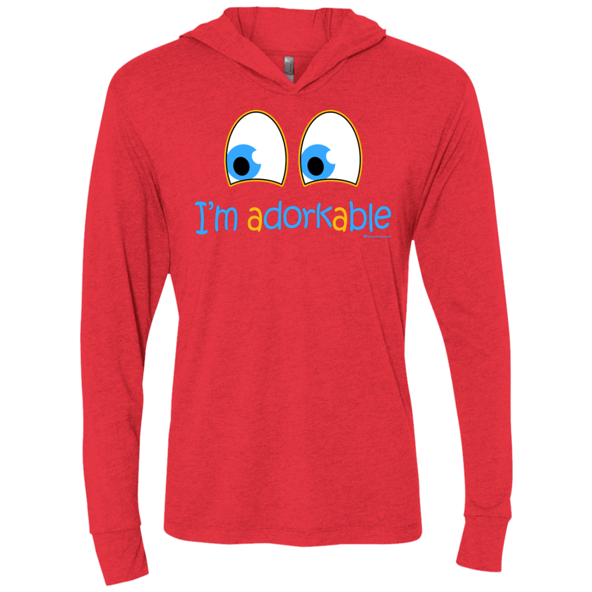 T-Shirts Vintage Red / X-Small I Am Adorkable Triblend Long Sleeve Hoodie Tee