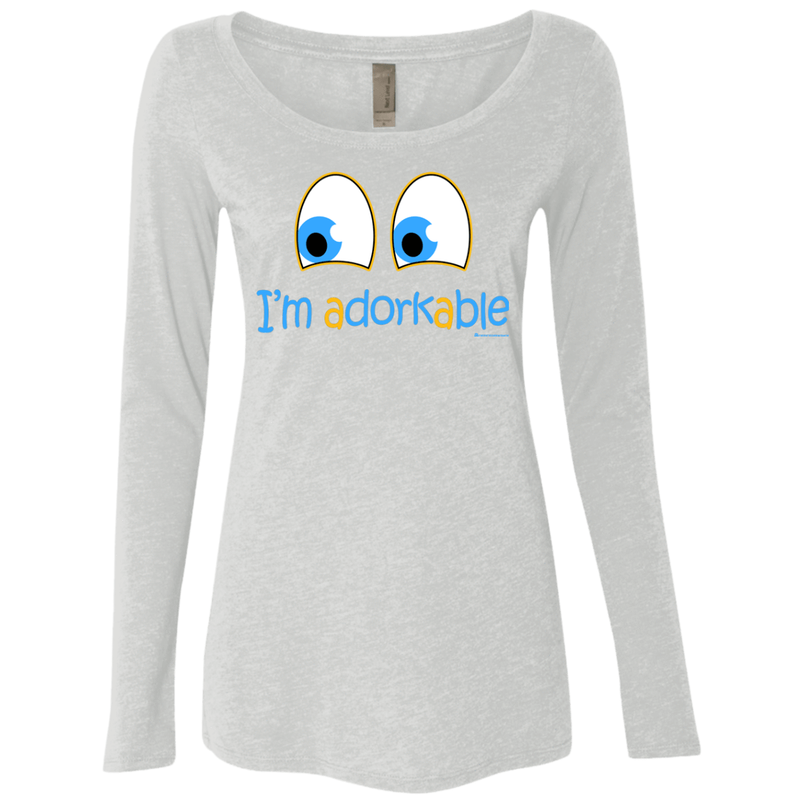 T-Shirts Heather White / Small I Am Adorkable Women's Triblend Long Sleeve Shirt