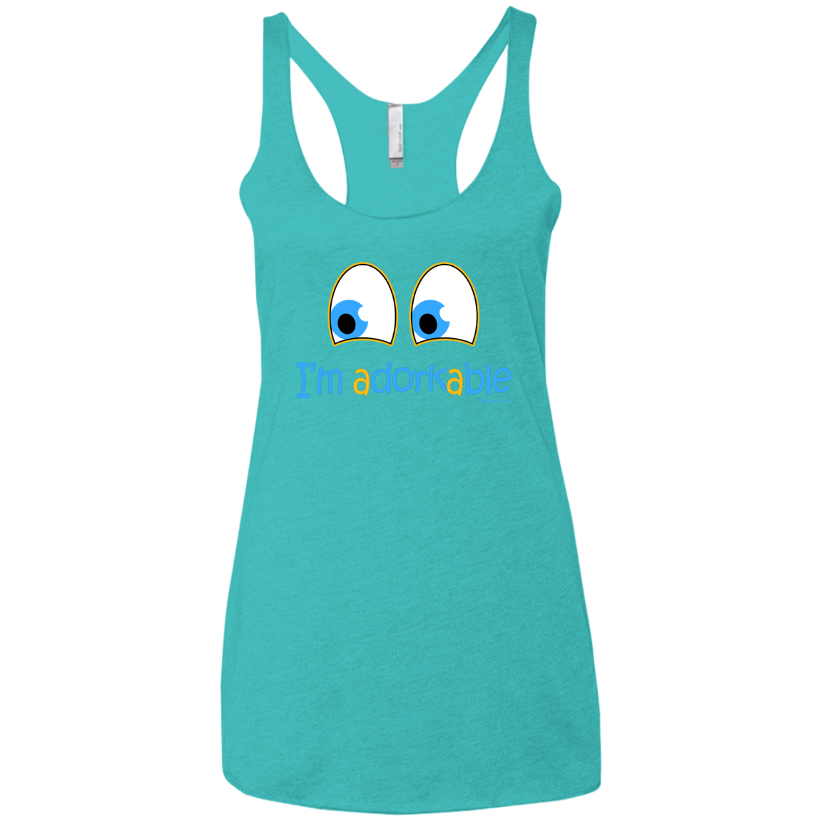T-Shirts Tahiti Blue / X-Small I Am Adorkable Women's Triblend Racerback Tank