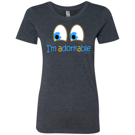 T-Shirts Vintage Navy / Small I Am Adorkable Women's Triblend T-Shirt